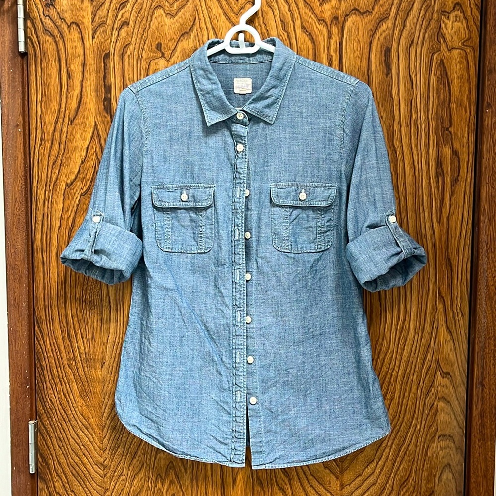 J Crew Denim Chambray shirt, Small